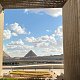 The pyramids View from the Grand Egyptian Museum 
